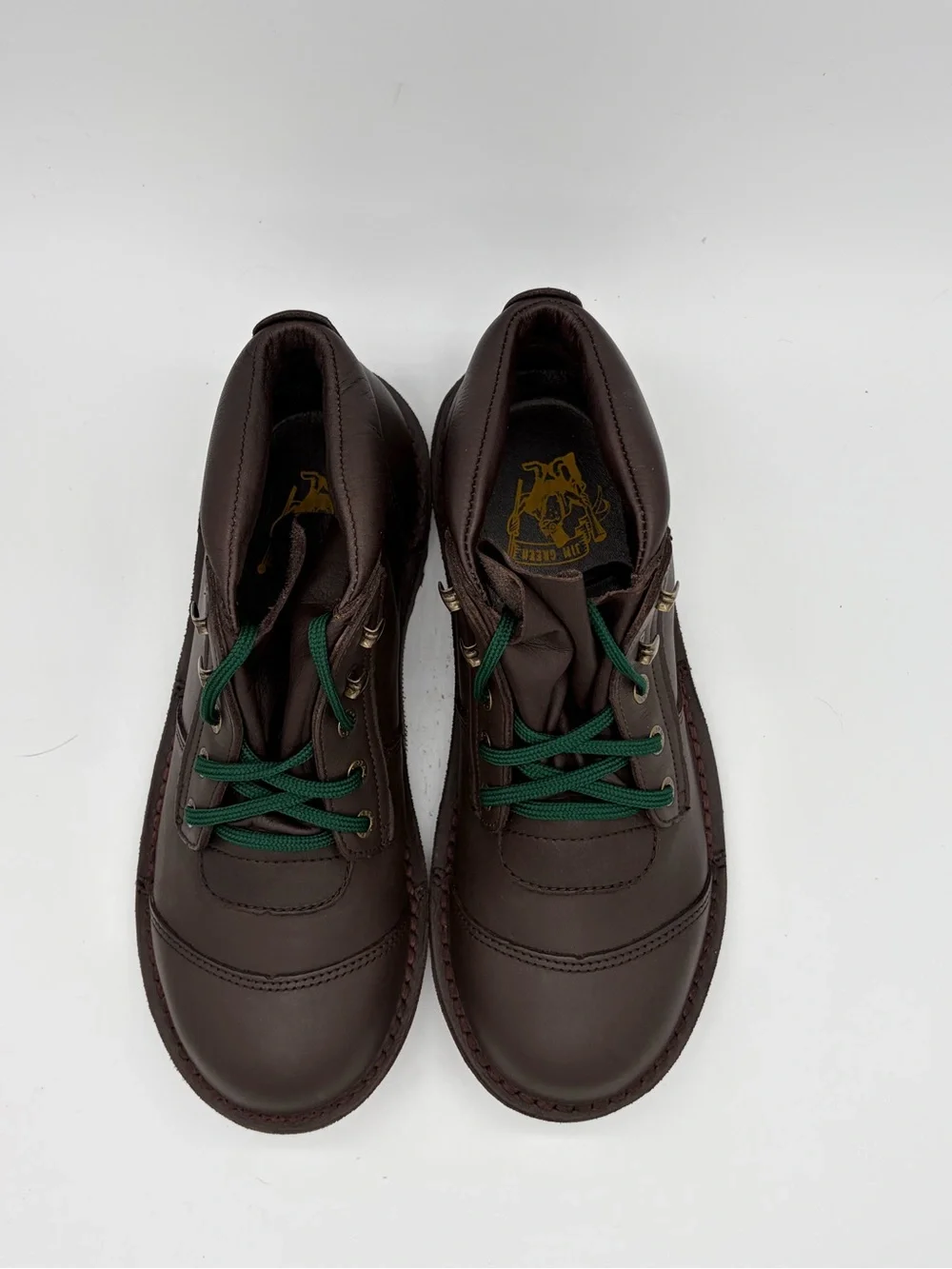 Jim Green Men's Brown Chukka Boots with Green Laces, New without Box